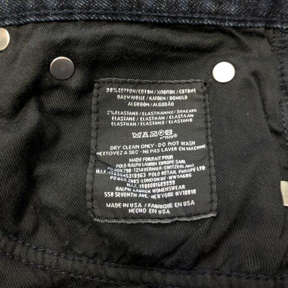 RALPH LAUREN Jeans 32 Dark Wash Blue Denim Bootcut - Picture 4 of 12